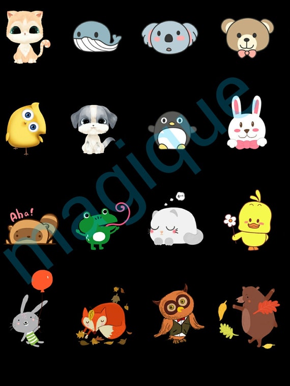 kawaii animal stickers kawaii printable stickers by magiqueprints