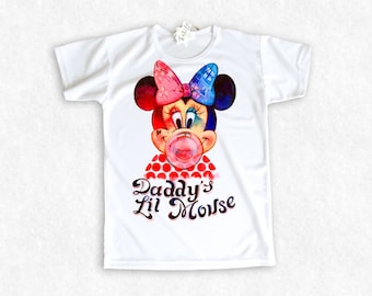 Harley Mouse (Minnie Quinn) Suicide Squad 2016 style/ "Daddy's Lil Mouse" / girl's t-shirt with my artwork