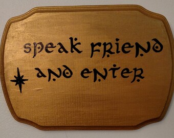 Unique speak friend and enter related items | Etsy