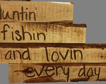 Download Items similar to Wood Sign Gone Fishin' Be Back For Huntin ...