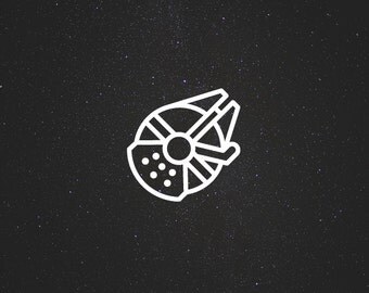 Millennium Falcon Decal / Star Wars Decals / Laptop Decals / Car Decals / Syfy Decals / Computer Decals / MacBook Decals / Window Decals
