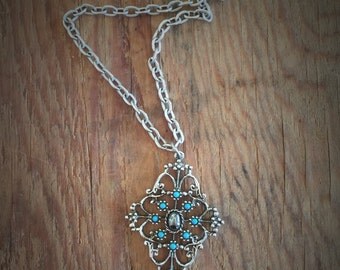 Vintage Avon Turquoise Pendant Necklace