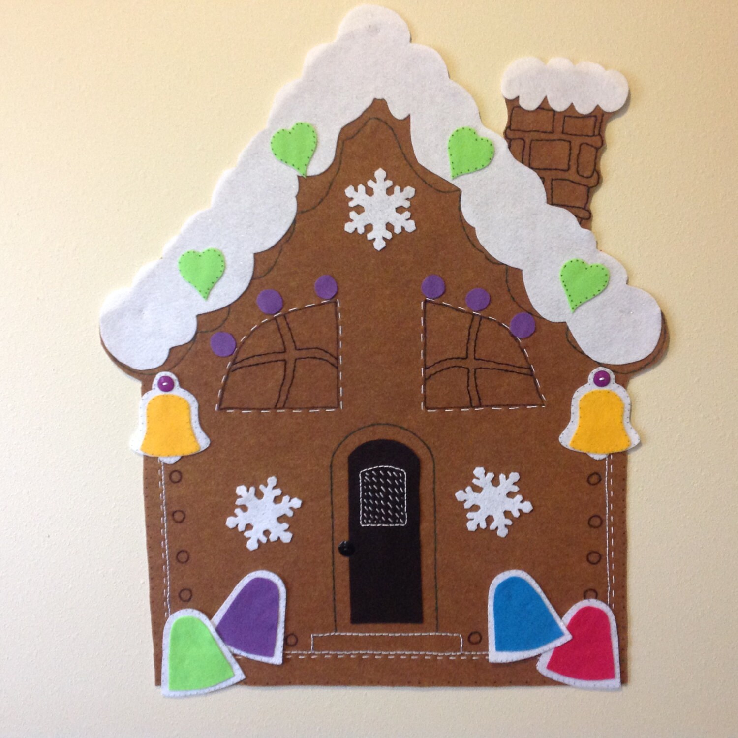 Kids Christmas Activity Felt Gingerbread House PATTERN