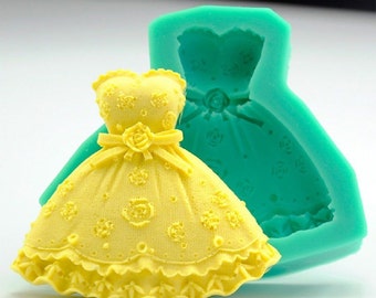Mold Silicone décor dress dough sugar & Amande Cake Design
