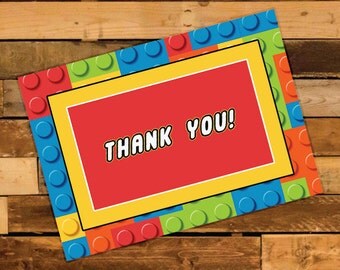 Luxury 66 Lego Thank You Card