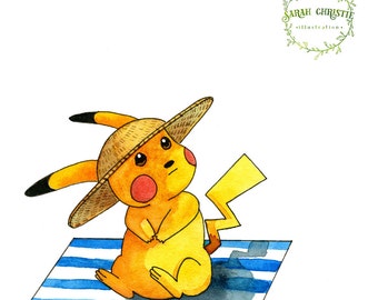 Pokemon Stickers, PIkachu, Charmander, Bulbasaur, Squirtle