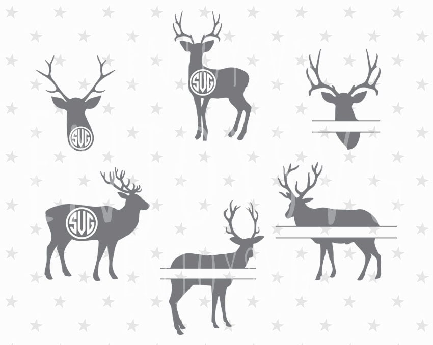 Download Deer monogram frame svg files Deer SVG Deer SVG Files Deer