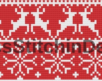 DIGITAL DOWNLOAD Cross Stitch Design - Christmas Sampler/Christmas Jumper style pattern