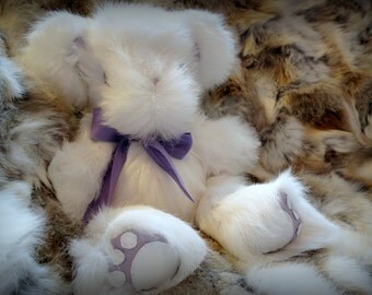 Nanook, Custom Handmade Rabbit fur Teddy Bear