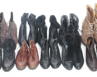 Wholesale Vintage Leather Ankle Boots Ten Pairs