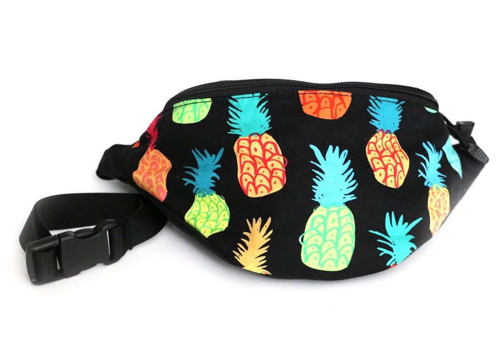 Colorful Pineapple fabric Fanny Pack Hip Waist Bag with