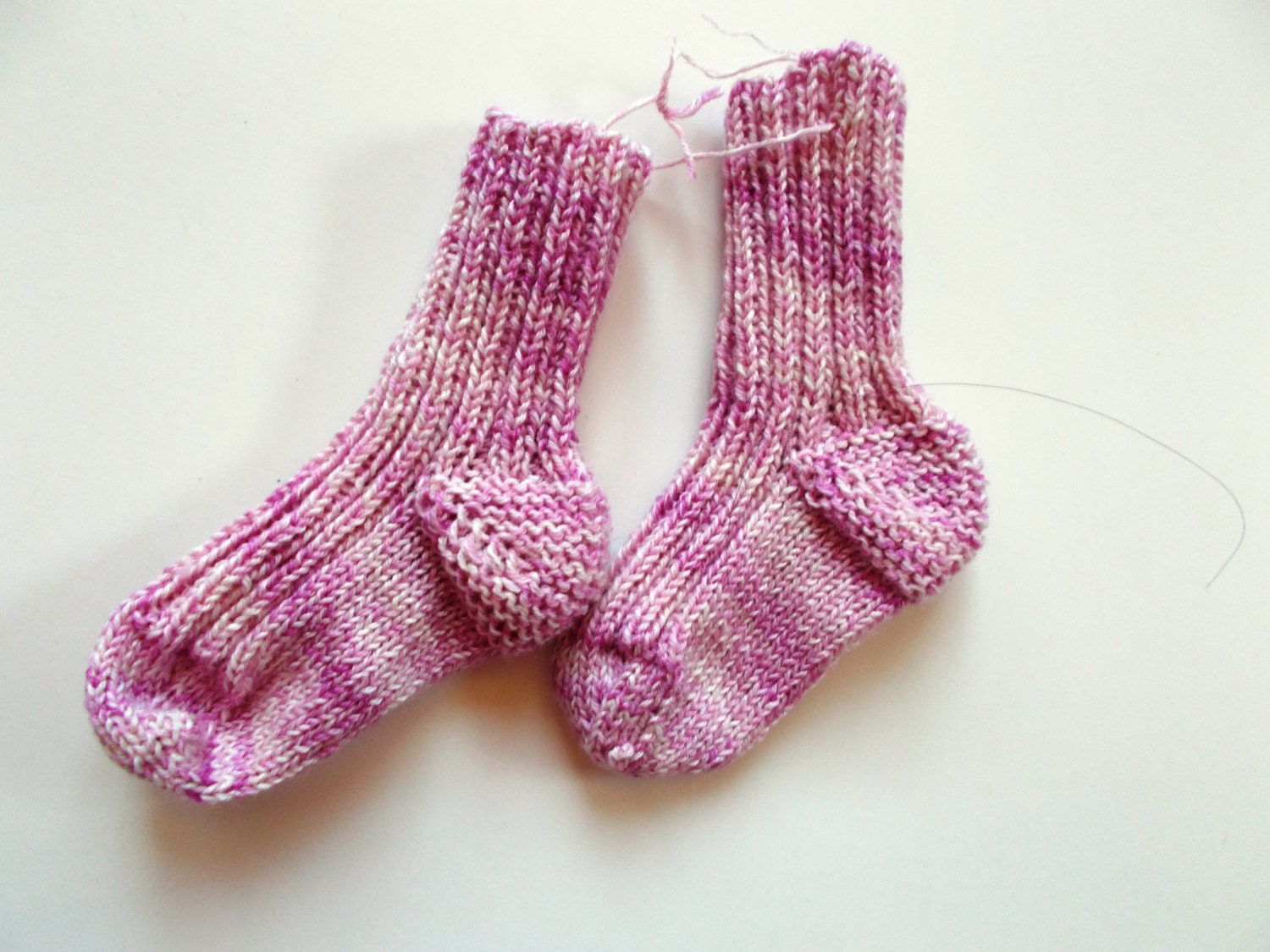 Hand knitted baby girl socks 03 months by suanknits on Etsy