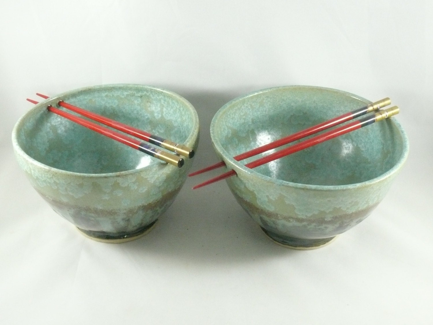 Large Pho Noodle Bowls Ceramic Rice Bowl by BlueSkyPotteryCO