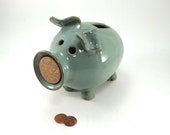 light green piggy bank