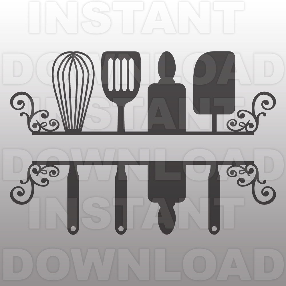 Download Kitchen SVG FileKitchen Monogram SVGKitchen FlourishVector