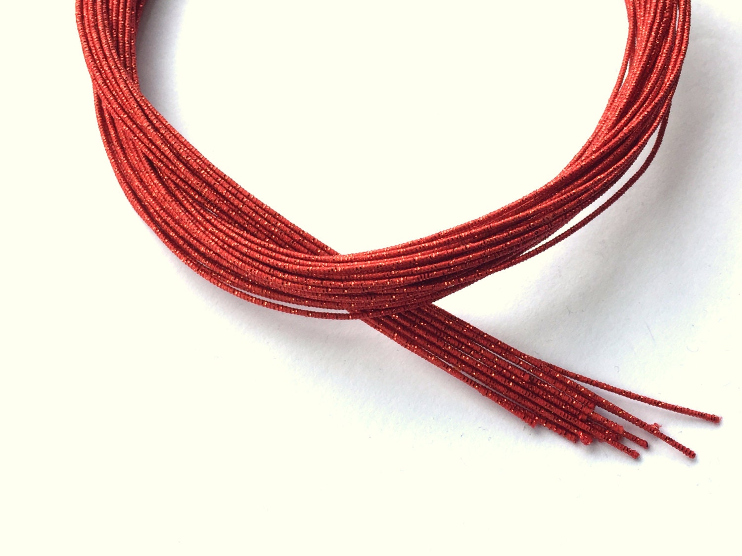 Mizuhiki Japanese Decorative Paper Strings Cords Sparkly Red