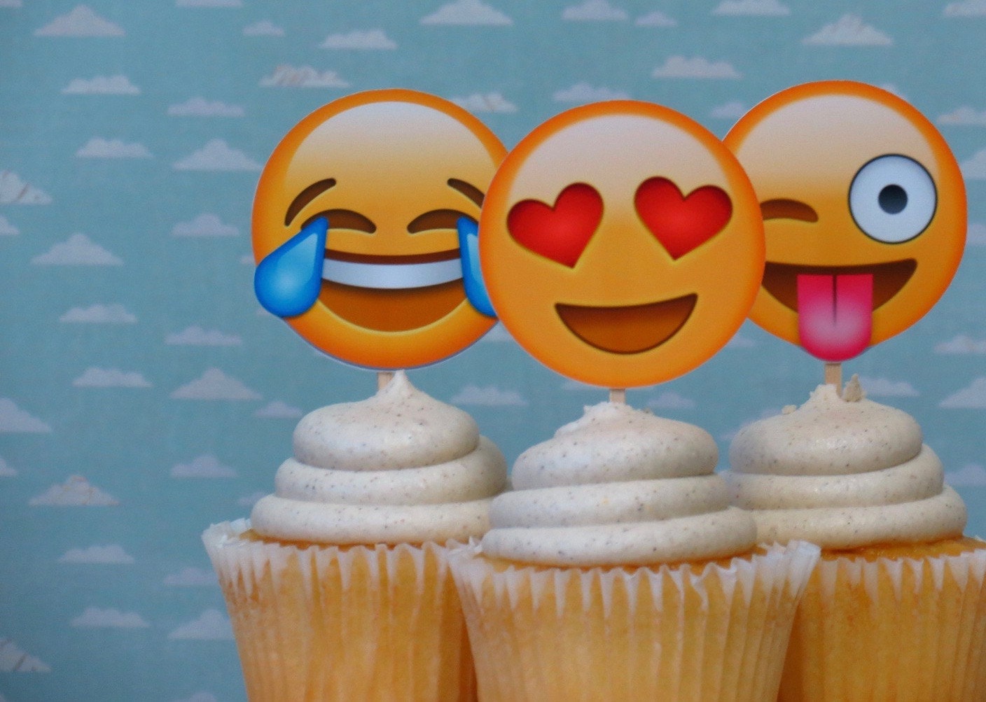 Emoji Cupcake Toppers Printable