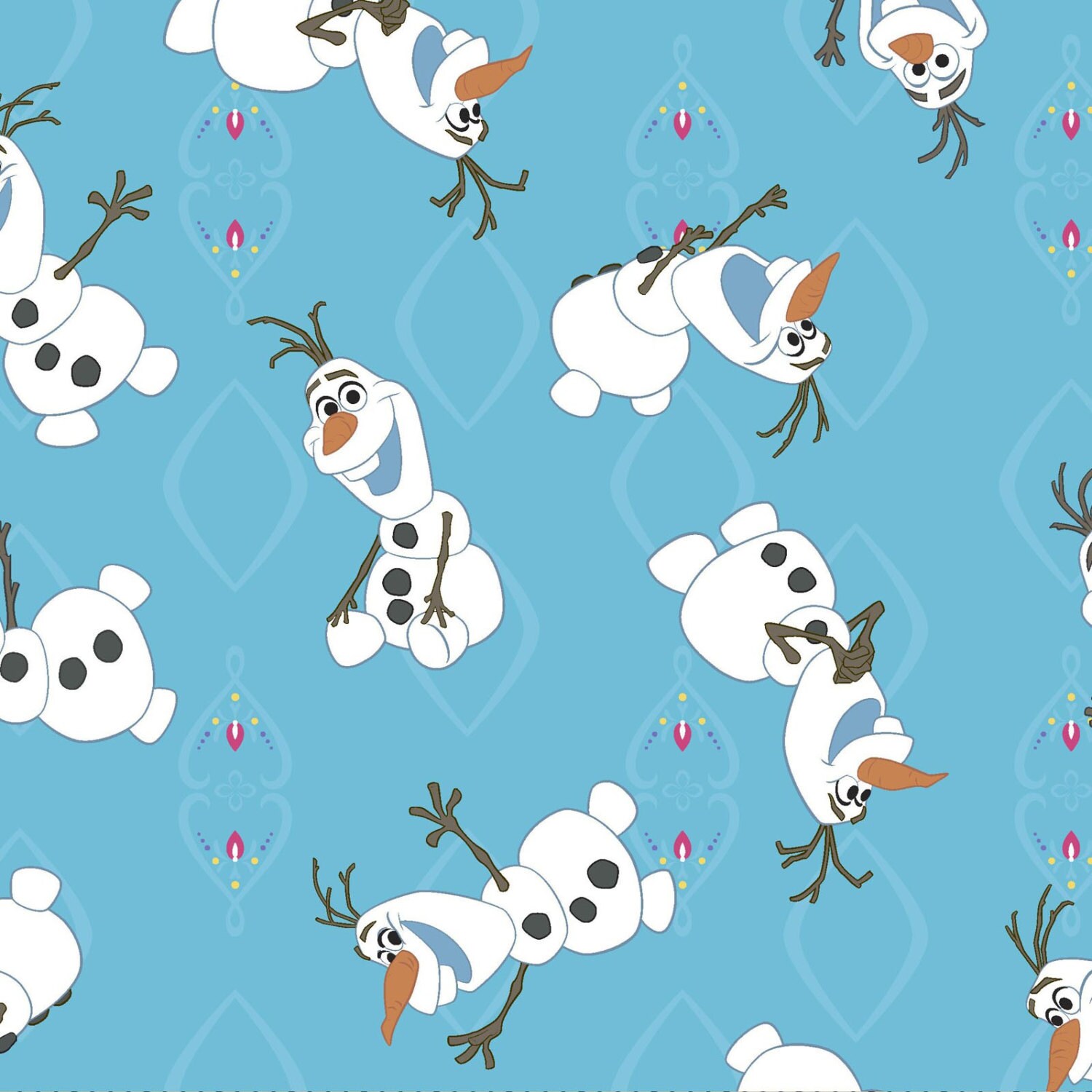 Disney Frozen OLAF Flannel Cotton Fabric Yard