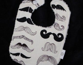 Where's My Stache Chenille Bib- SALE