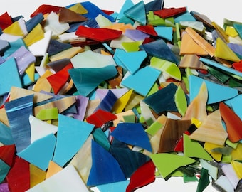 5 Pounds Beautiful variety of Stained Glass Scrap Pieces- Mosaic Supplies-