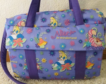 Alice in Wonderland Diaper Bag with changing pad by EMIJANE