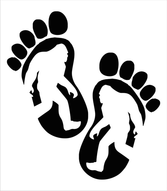 Items similar to Bigfoot Feet Vinyl Decal - Multiple colors available ...