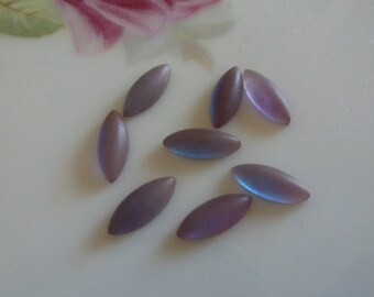 1 or 3 Antique Saphirets 10 x 4mm Navette Marquis UF Flatback Glass Cab Cabochon Supplies
