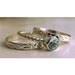 Blue Topaz Silver Stacking Rings - Set of 3