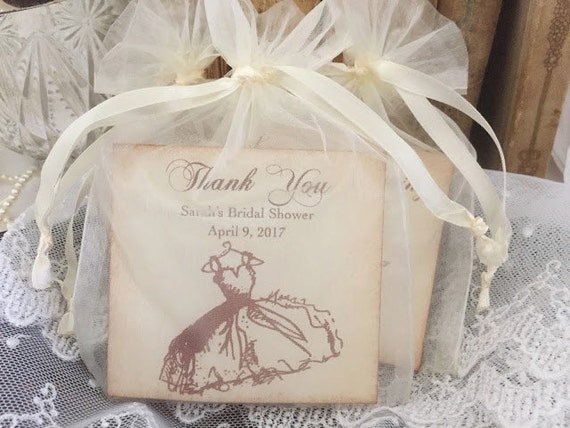 Bridal Shower Favors Tea Bag Favors Thank You Personalized Set