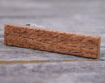 Tie Clip made of Texas Mesquite wood tie bar