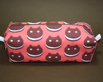 Boxy Makeup Bag - Cookie Cat from Steven Universe Zipper - Pencil Pouch