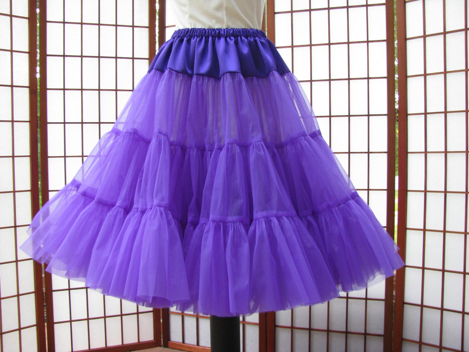 Petticoat Purple Organdy Single Layer Custom Order