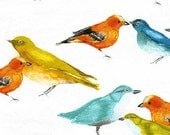 1 yard Michael Miller Fabric Birds by Laura Gunn Flutter