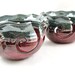 Large Yarn bowls , Knitting bowls , pottery yarn bowls , Ox blood and green - IN stock PRKDR/G-A
