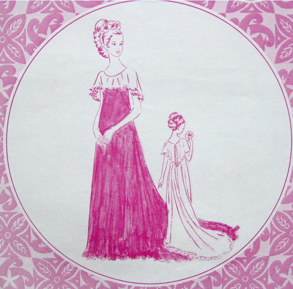 Vintage Hawaiian  Wedding  Dress  Pattern  Holoku by SelvedgeShop