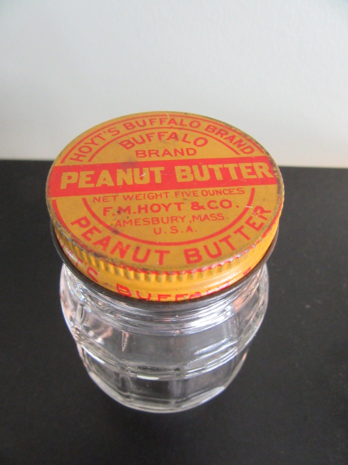 Hoyts Peanut butter jar vintage jar advertising jar
