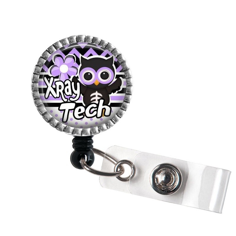 XRay Tech Owl ID Badge Reel Medical Badge Reel