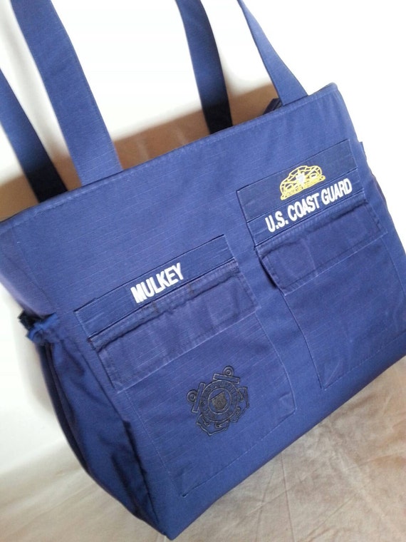 Handmade Coast Guard diaper bag made from by bythebayoriginals