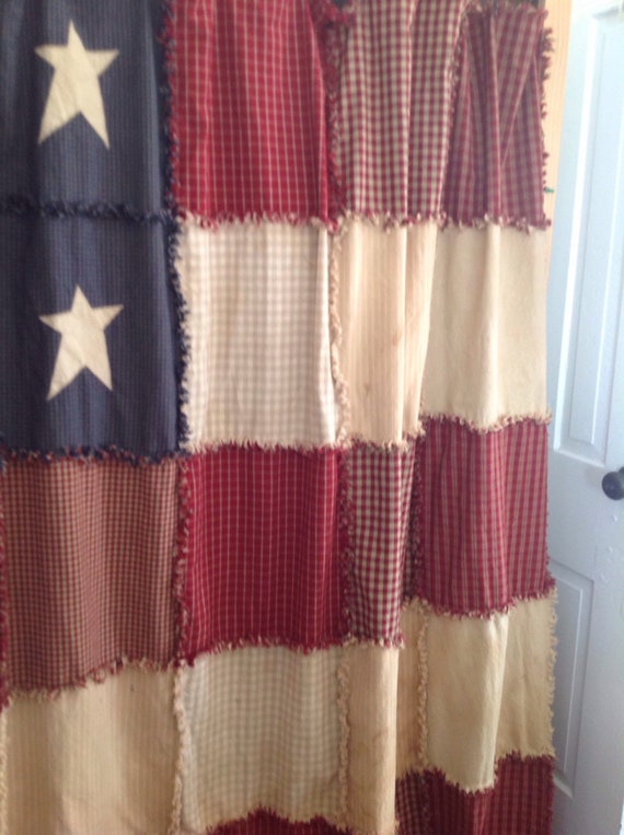 Primitive Americana Shower Curtain