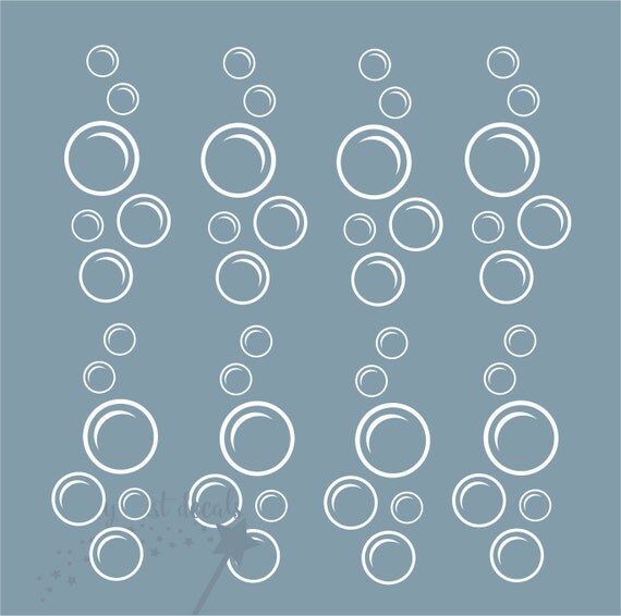 Bubbles wall decals soap bubbles Bubble decal Fish Bubbles
