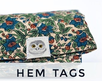 Custom Hem Tags - Organic Cotton Hem Labels, Printed in Color