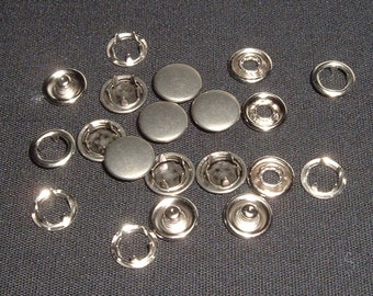 Gripper Snaps Brushed Satin Finish Size 16 Set of 25 Antique Look 11mm