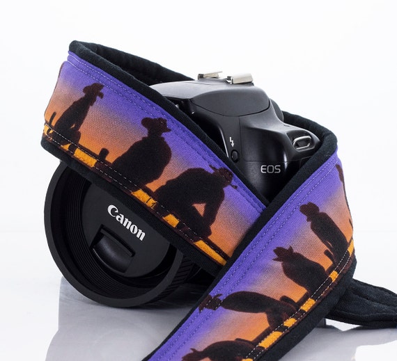 Items similar to Camera Strap dSLR, Cowboy, Purple Sunset, Cowgirl