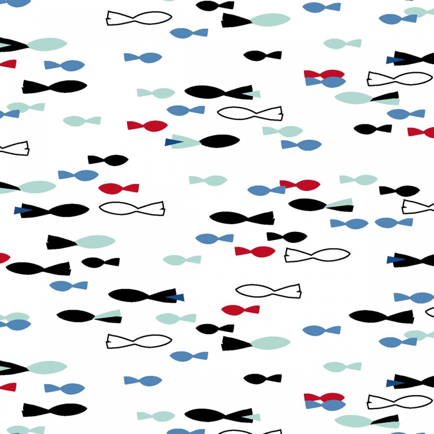 Scuba Dive Fish Fabric 1 Yard White Fish 416594 by