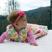 goose down baby and toddler sleeping bag, one size adjusts with growth, baby girl butterfly, Baby Snap Sack®