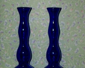 cobalt blue crystal vase