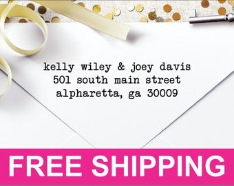 Typewriter Font Personalized Custom Self Inking Return Address Stamp TYPW2773 Typewriter Font Personalized Custom Self Inking Return Address Stamp TYPW2773