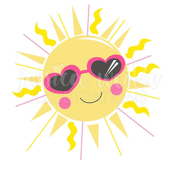 Sunshine Cutie Cute Digital Clipart Sun Clip art Summer