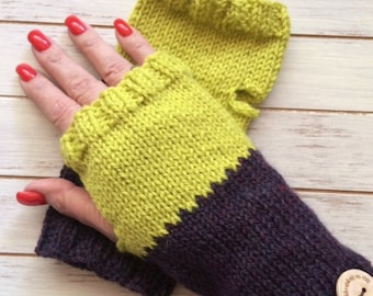 Hand Knit Fingerless Mitts - Perfect for Gift Giving or For Yourself