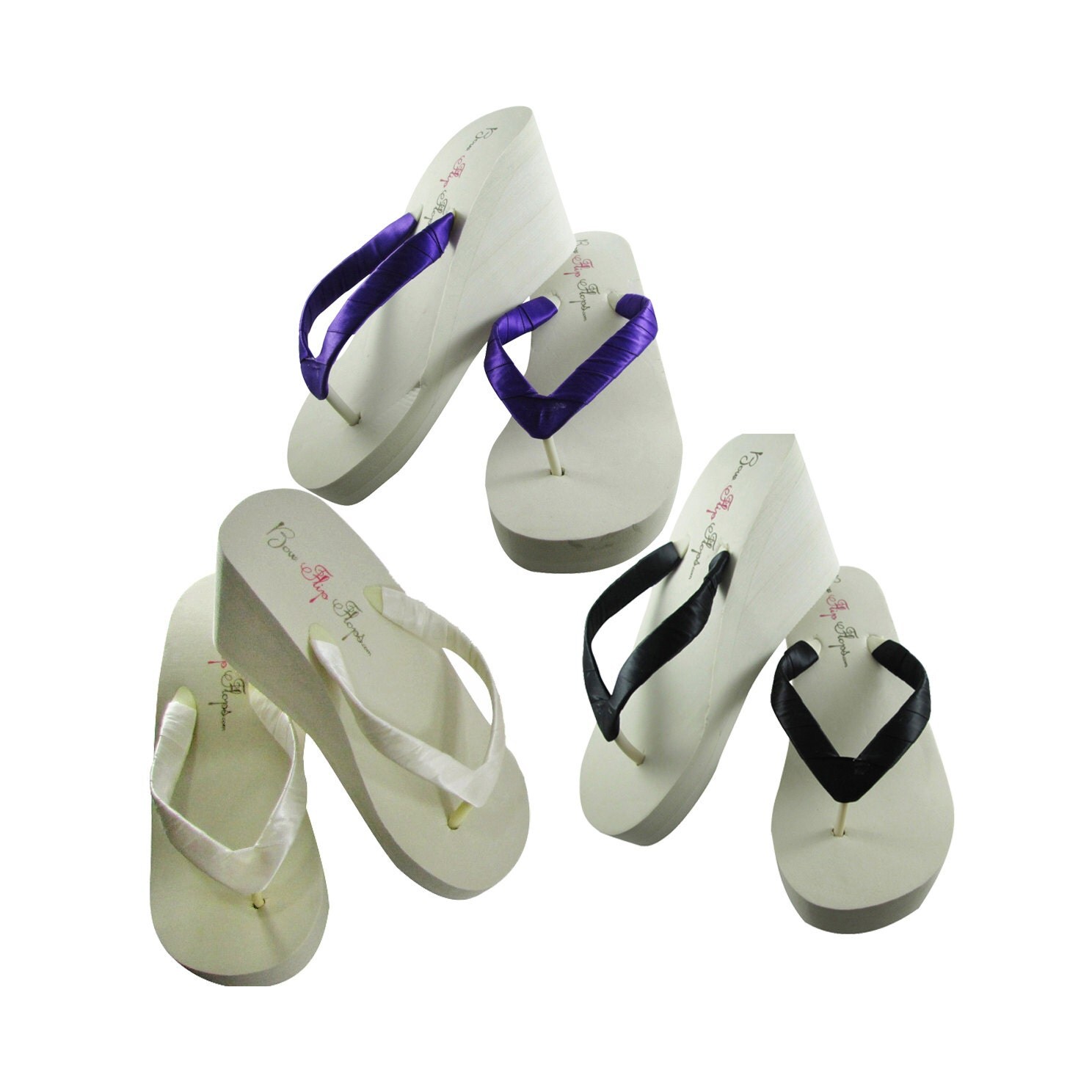 satin flip flops